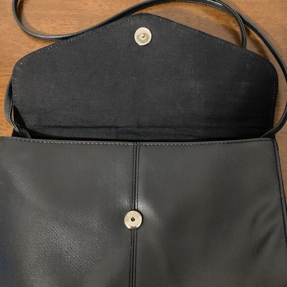 Tandem Black 90s Shoulder Bag Thin Strap Crossbody Vintage Small - Picture 2 of 8